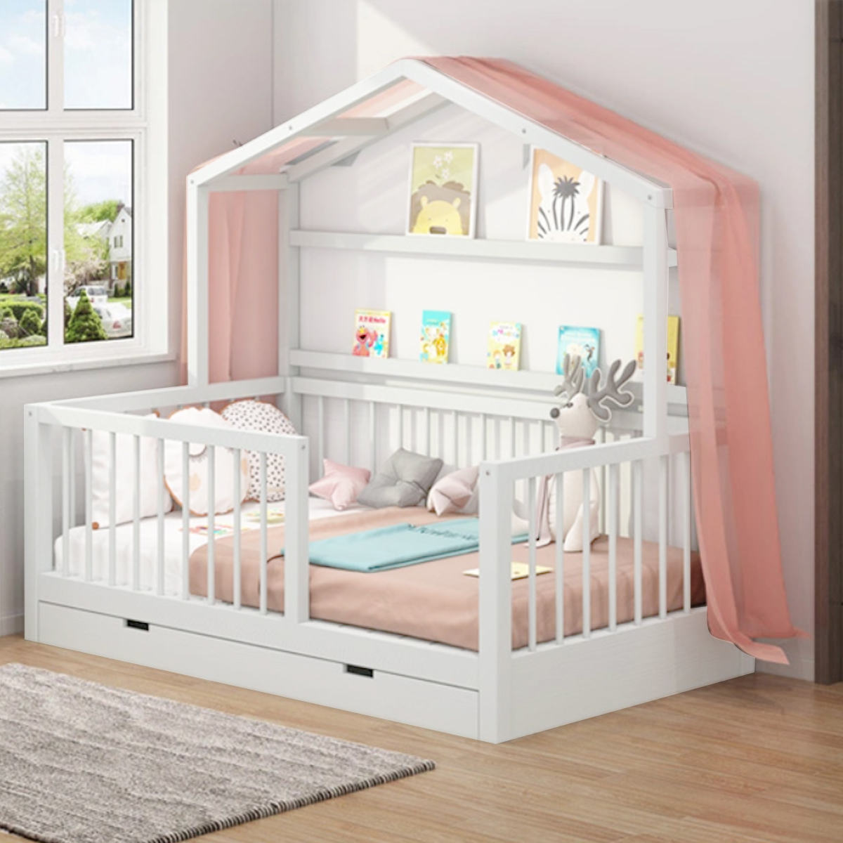Cama cuna Kira con cama Auxiliar – Little Bru: Coches y Cunas para bebés